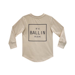 BALLIN BOYS LONG SLEEVE BEIGE